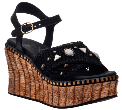 OTBT Cahoot Black Wedge Sandal Women US sizes 6-10 NEW!!!