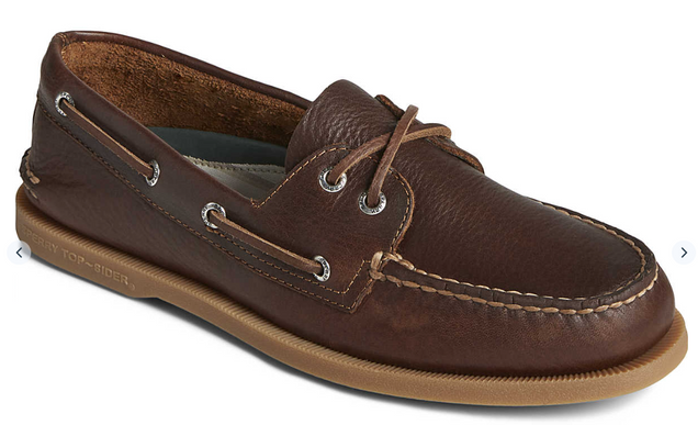 Sperry A/O Authentic Original 2 Eye Pull-Up Dark Tan Boat Shoe Mens sizes 7-16 M