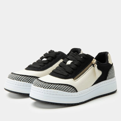 Alegria Averie Houndstooth Black Leather Shoe Loafer Womens sizes 35-42 NEW