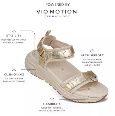 Vionic Walk Max Wanderer Cream Canvas Comfort Sandal Women's sizes 5-11 NEW!!!