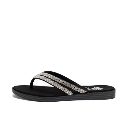 Yellow Box Dalia Clear Black Toe Post Flip Flop Sandal Women's sizes 6-10/NEW!!!