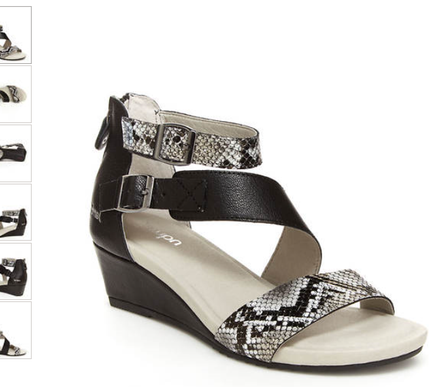 Jambu Capri Black Snake Wedge Sandal Women's sizes 6-10/NEW!!!