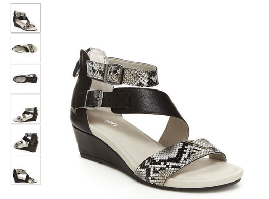 Jambu Capri Black Snake Wedge Sandal Women's sizes 6-10/NEW!!!