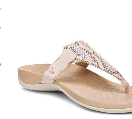 Vionic Wanda Pale Blush T-Strap Sandal Flip Flop Women's sizes 5-12 NEW!!!