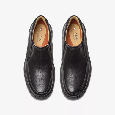 Clarks Un Briley Step Black Leather Casual Loafer Shoe Men's US sizes 7-15 NEW M