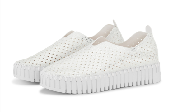 Ilse Jacobsen Tulipu 0023 Platform White Slip-on Shoe Women's EU sizes 36-41 NEW