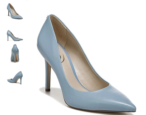 Sam Edelman Hazel Aspen Sky Leather Pointed Toe Pump Women's sizes 6-10/ NEW!!!
