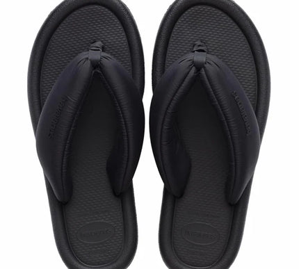 Havaianas Maxi Puffed Black Flip Flop Women sizes 35-36-41-42