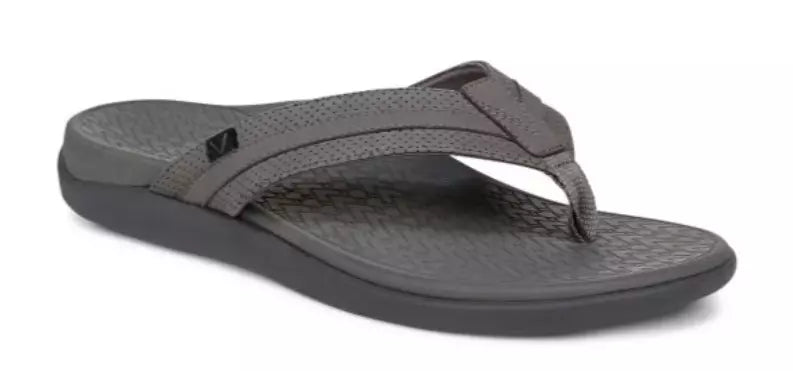 Vionic Tide II Charcoal Grey Comfort Sandal Flip Flop Men's US sizes 7-14 NEW!!!