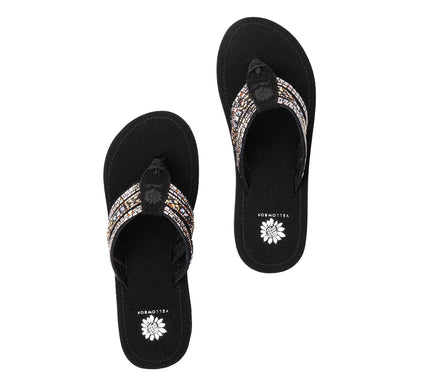 Yellow Box Tania Metallic Multi Wedge Toe Post Sandal Women's sizes 6-10/NEW!