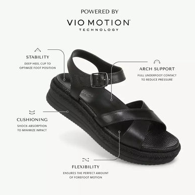 Vionic Mar Navy Multi Leather Strappy Sandal Arch Support Women's size 5-11/NEW!