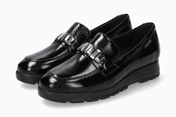 Mephisto Carlyne Black Vernis 014 Penny Loafer Shoe Womens Sizes 6-11 NEW