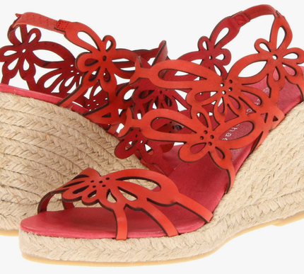 Eric Michael Jillian Red Espadrille Wedge Heel Sandal EU sizes 35-42/5-12/NEW!!!