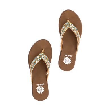 Yellow Box Dalia Turquoise Multi Flip Flop Sandal Women's sizes 6-10/NEW!!!