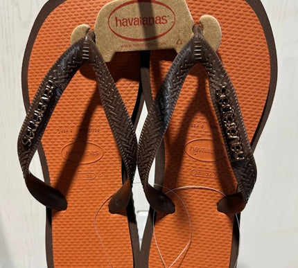 Havaianas Top Square Fusion Dark Brown Sandal Women sizes 35/36-41/42 NEW!!!