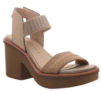 Naked Feet Basalt Light Taupe Ankle Strap Wedge Sandal Women's sizes 6-10/NEW!!!
