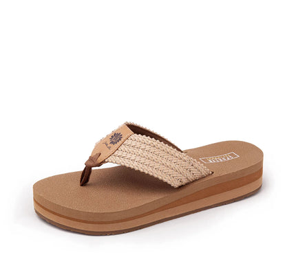 Yellow Box Misha Tan Flatform Toe Post Sandal Women's sizes 6-10/NEW!