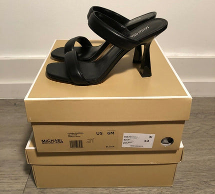 Michael Michael Kors Clara Sandal Black Leather Women's US sizes 6-10/NEW!!!