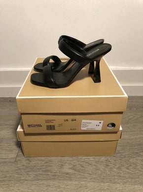 Michael Michael Kors Clara Sandal Black Leather Women's US sizes 6-10/NEW!!!