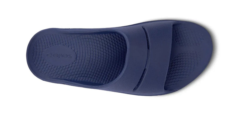OOFOS OOahh Slide Sandal Navy Mens and Womens Sizes M3/W5-M13/W15 NEW