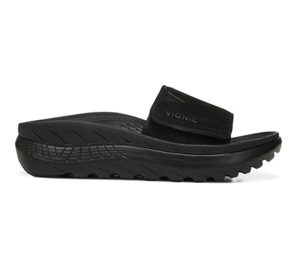 Vionic Rejuvenate Black Nubuck Recovery Slide Sandal Women's sizes 5-12/NEW!!!