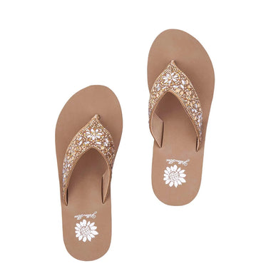 Yellow Box Enola Tan Wedge Toe Post Sandal Women's sizes 6-10/NEW!