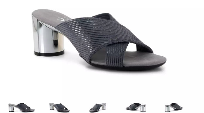 Onex Alma Cross Slide Pewter Wedge Sandal Women's US sizes 5-11/NEW!!!