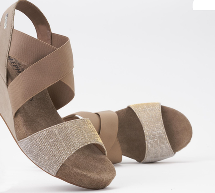 Mephisto Barbara Warm Grey Silver Comfort Wedge Sandal Womens Sizes 35-42 NEW!!!