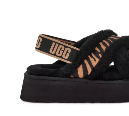 UGG Disco Cross Slide Tiger Print Slipper Sandal Women's US sizes 5-11-NEW