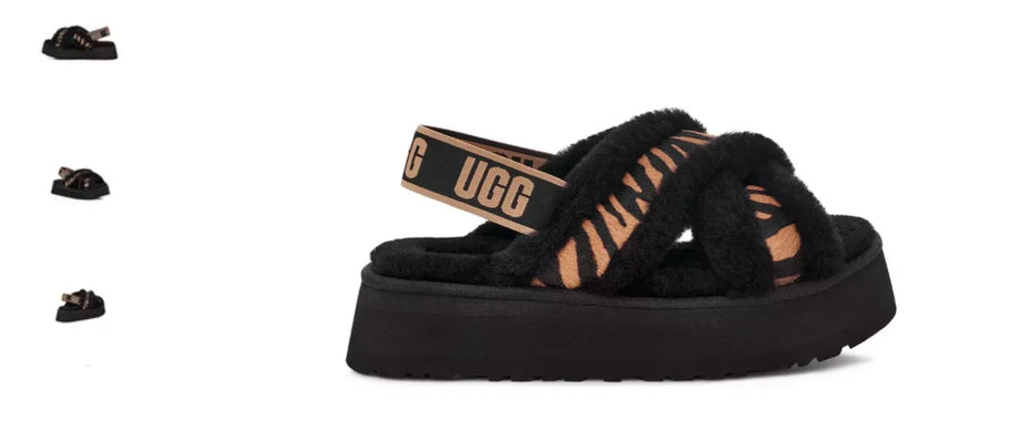 UGG Disco Cross Slide Tiger Print Slipper Sandal Women's US sizes 5-11-NEW