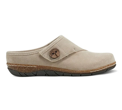 Earth Ezra Taupe Round Toe Casual Slip-on Flat Clogs Womens sizes 6-10 NEW M