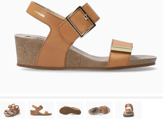 Mephisto Morgana Chestnut/Brandy Wedge Comfort Sandal Women's sizes 35-42 NEW!!!
