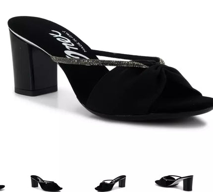 Onex Astoria Black Elastic Evening Slide Sandal Women's US sizes 5-11/NEW!!!
