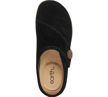 Earth Ezra Black Round Toe Casual Slip-on Flat Clogs Womens sizes 6-10 NEW M