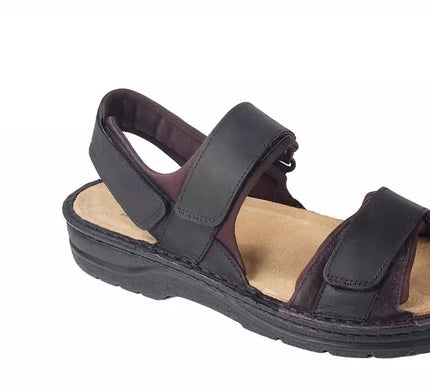 Naot Arthur Black Nubuck/Oily Midnight Sandal Strappy Men's Sizes EU 40-46/NEW!!