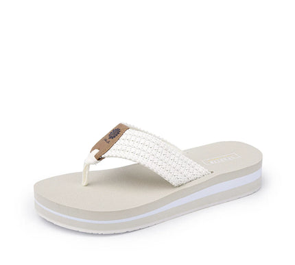 Yellow Box Misha Off White Flatform Toe Post Sandal Women's sizes 6-10/NEW!