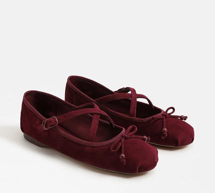 Circus by Sam Edelman Zuri Chianti SE Leather Ballet Flat Women sizes 6-10/NEW