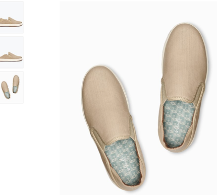 Women's Olukai Ki'ihele Beige Comfort Sneaker Slip-on US Sizes 5-11 NIB!!