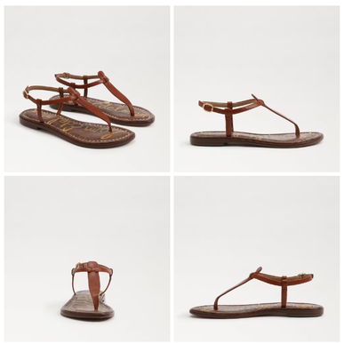 Sam Edelman Gigi Kona Brown Leather Ankle Strap Sandal Womens US sizes 6-10/NIB