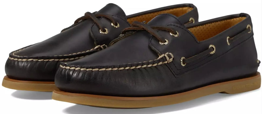 Sperry Gold Cup A/O Orleans 2-EYE Black Boat Shoes Men's US sizes 7-15/NEW!!!