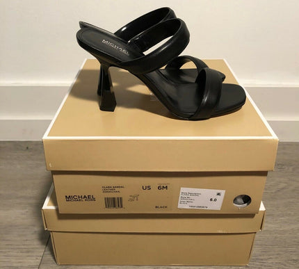 Michael Michael Kors Clara Sandal Black Leather Women's US sizes 6-10/NEW!!!