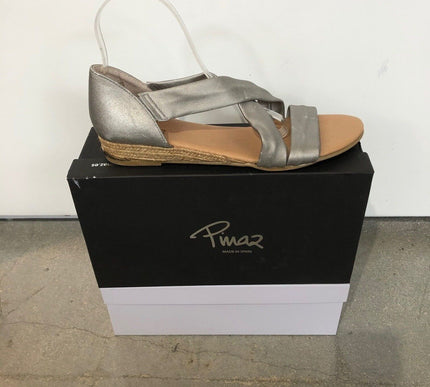 Pinaz Irina Silver Leather Sandal 317 AO Acero Women's EU sizes 36-41/6-11 NEW!