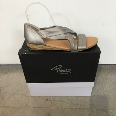 Pinaz Irina Silver Leather Sandal 317 AO Acero Women's EU sizes 36-41/6-11 NEW!