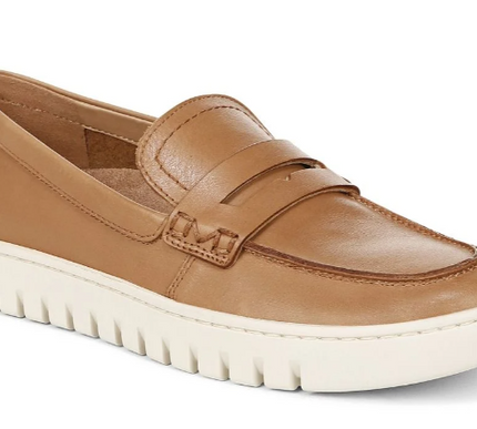 Vionic Uptown Camel Leather Slip-on Loafer Women's sizes 5-12/NEW!! WIDE