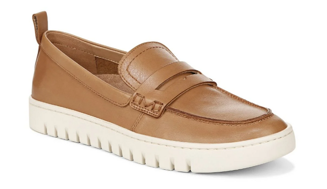 Vionic Uptown Camel Leather Slip-on Loafer Women's sizes 5-12/NEW!! WIDE