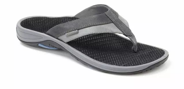 Vionic Joel Black/Grey Men's Comfort Sandal Flip Flop US size 7 NEW!!!