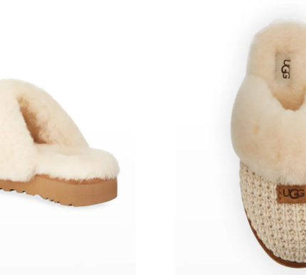 UGG Cozy Knit Cream Shearling Slippers Women's US sizes 5-12/NEW!!!
