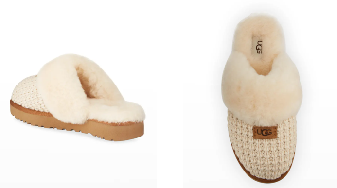 UGG Cozy Knit Cream Shearling Slippers Women's US sizes 5-12/NEW!!!