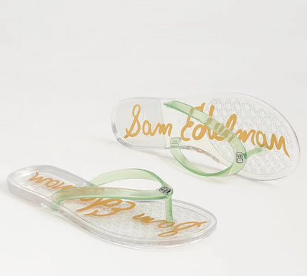 Sam Edelman Dean Jelly Clear Green Toe Post Sandal Women's US sizes 5-11/NIB
