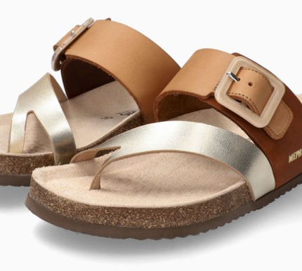 Mephisto Madeline Gold Slide Sandal Women's sizes 35-42 NEW!!!